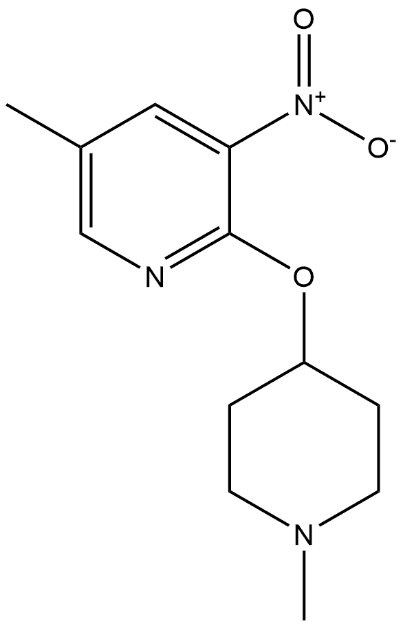 5-methyl-2-((1-methylpiperidin-4-yl)oxy)-3-nitropyridine Structure