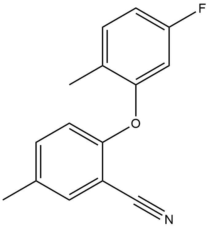 2-(5-Fluoro-2-methylphenoxy)-5-methylbenzonitrile Struktur