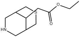 Ethyl 3-thia-7-azabicyclo[3.3.1]nonane-9-acetate 化学構造式