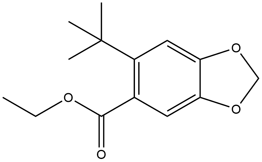 Ethyl 6-(1,1-dimethylethyl)-1,3-benzodioxole-5-carboxylate Structure