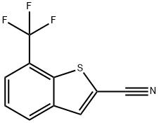 7-(Trifluoromethyl)benzothiophene-2-carbonitrile 化学構造式
