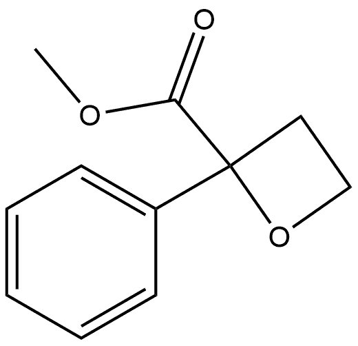 methyl 2-phenyloxetane-2-carboxylate 化学構造式