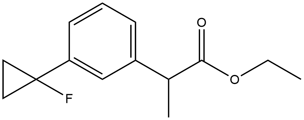 ethyl 2-(3-(1-fluorocyclopropyl)phenyl)propanoate,2116119-68-5,结构式