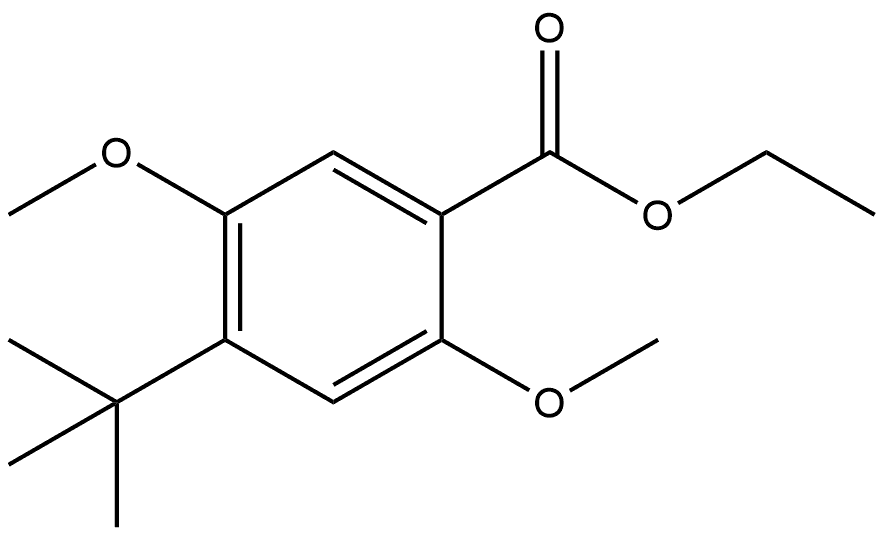 Ethyl 4-(1,1-dimethylethyl)-2,5-dimethoxybenzoate,2116173-11-4,结构式