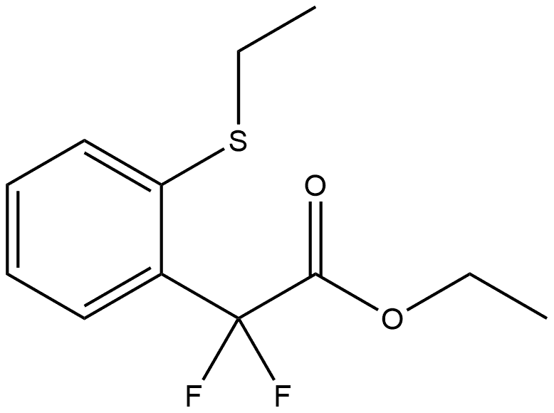 Ethyl 2-(ethylthio)-α,α-difluorobenzeneacetate Structure