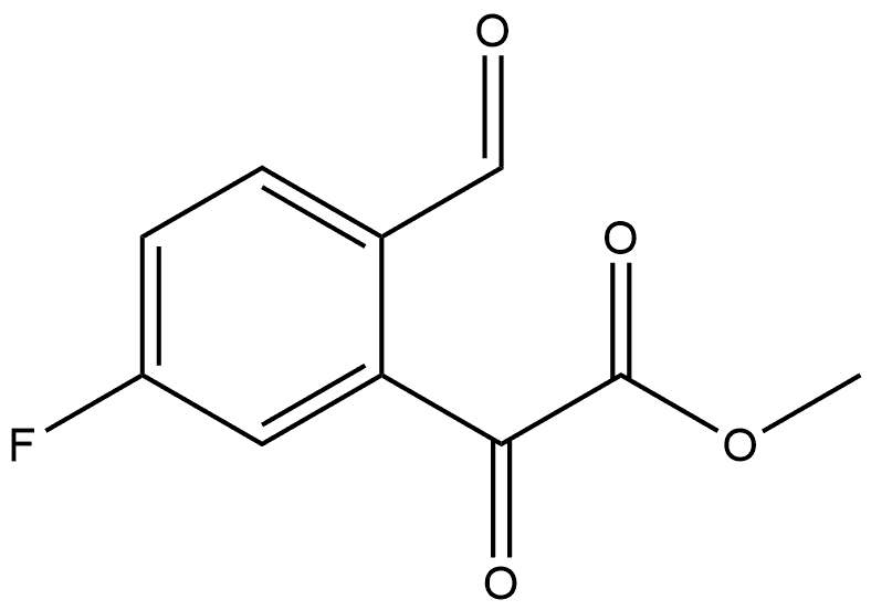 Methyl 5-fluoro-2-formyl-α-oxobenzeneacetate,2116894-99-4,结构式