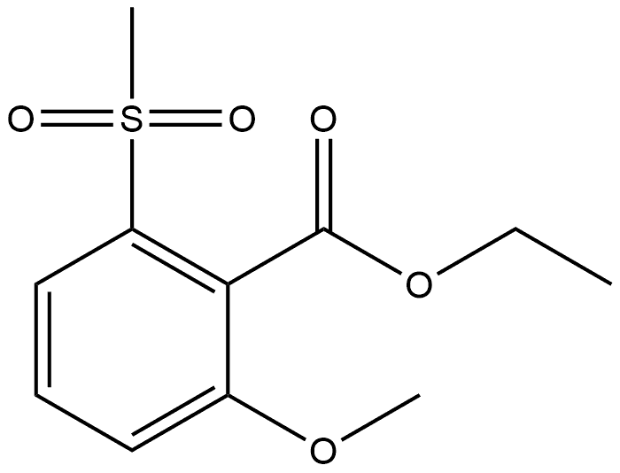 Ethyl 2-methoxy-6-(methylsulfonyl)benzoate 结构式