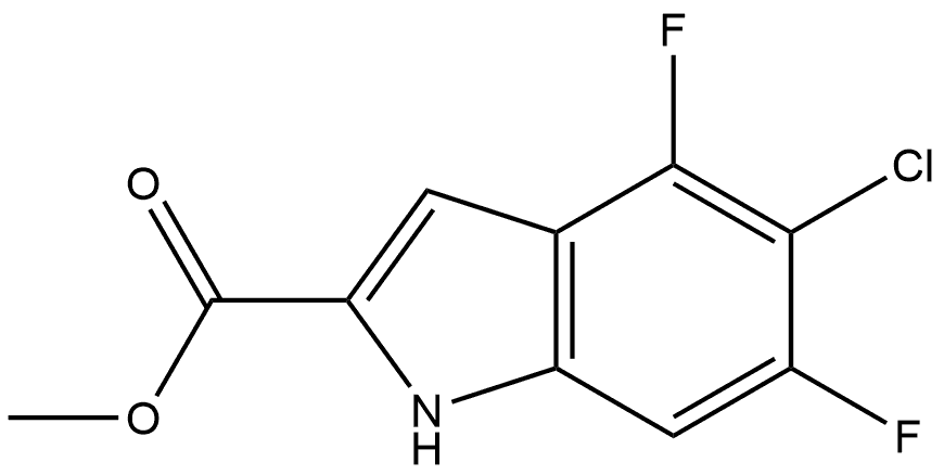 5-氯-4,6-二氟吲哚-2-甲酸甲酯, 2117353-49-6, 结构式