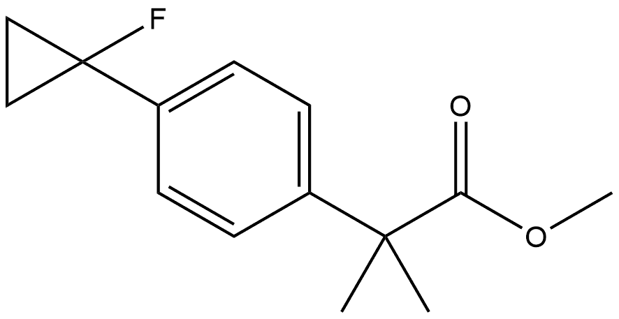 methyl 2-(4-(1-fluorocyclopropyl)phenyl)-2-methylpropanoate Structure