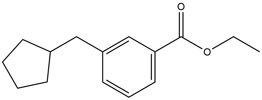 Benzoic acid, 3-(cyclopentylmethyl)-, ethyl ester 结构式