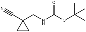 Carbamic acid, N-[(1-cyanocyclopropyl)methyl]-, 1,1-dimethylethyl ester 化学構造式