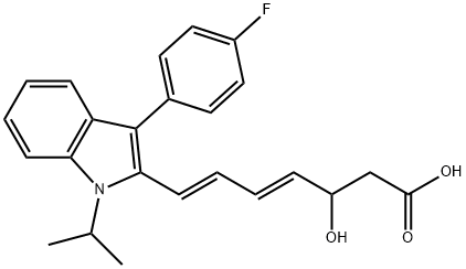 4,6-Heptadienoic acid, 7-[3-(4-fluorophenyl)-1-(1-methylethyl)-1H-indol-2-yl]-3-hydroxy-, (4E,6E)-|氟伐他汀杂质6(氟伐他汀EP杂质F)