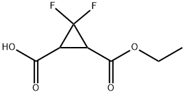 3,3-Difluoro-cyclopropane-1,2-dicarboxylic acid monoethyl ester Structure