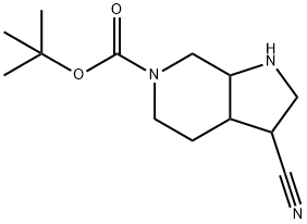 6H-Pyrrolo[2,3-c]pyridine-6-carboxylic acid, 3-cyanooctahydro-, 1,1-dimethylethyl ester 化学構造式