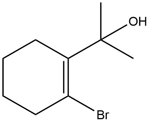 2-(2-Bromo-1-cyclohexen-1-yl)-2-propanol 化学構造式
