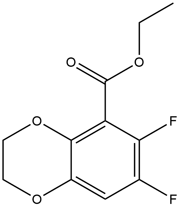 Ethyl 6,7-difluoro-2,3-dihydro-1,4-benzodioxin-5-carboxylate Structure