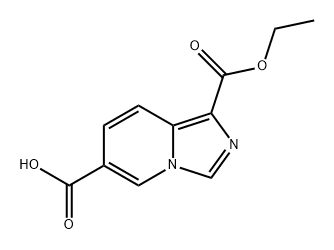 Imidazo[1,5-a]pyridine-1,6-dicarboxylic acid, 1-ethyl ester 化学構造式