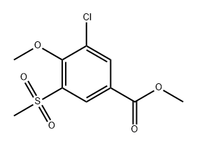 Benzoic acid, 3-chloro-4-methoxy-5-(methylsulfonyl)-, methyl ester Structure