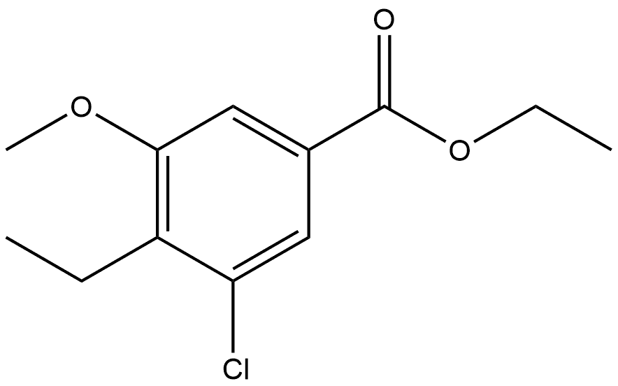 Ethyl 3-chloro-4-ethyl-5-methoxybenzoate Structure