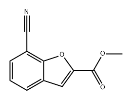 2-Benzofurancarboxylic acid, 7-cyano-, methyl ester 化学構造式