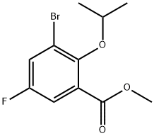 Benzoic acid, 3-bromo-5-fluoro-2-(1-methylethoxy)-, methyl ester Struktur