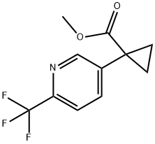 methyl 1-[6-(trifluoromethyl)-3-pyridyl]cyclopropanecarboxylate Structure