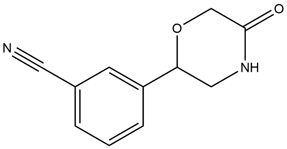 3-(5-Oxo-2-morpholinyl)benzonitrile Structure