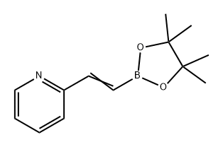 Pyridine, 2-[2-(4,4,5,5-tetramethyl-1,3,2-dioxaborolan-2-yl)ethenyl]- 结构式