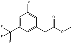 Benzeneacetic acid, 3-bromo-5-(trifluoromethyl)-, methyl ester 化学構造式