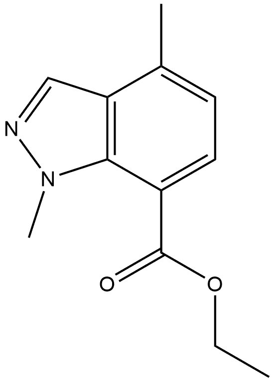 Ethyl 1,4-dimethyl-1H-indazole-7-carboxylate Structure