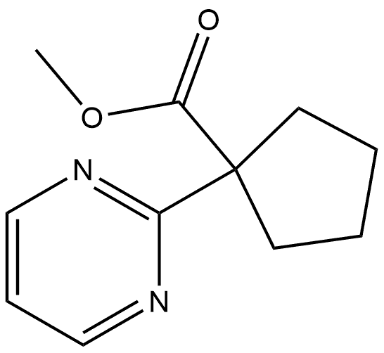 methyl 1-(pyrimidin-2-yl)cyclopentane-1-carboxylate 化学構造式