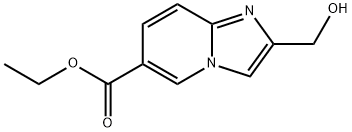 Imidazo[1,2-a]pyridine-6-carboxylic acid, 2-(hydroxymethyl)-, ethyl ester Struktur