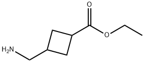 Cyclobutanecarboxylic acid, 3-(aminomethyl)-, ethyl ester Struktur