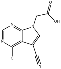 7H-Pyrrolo[2,3-d]pyrimidine-7-acetic acid, 4-chloro-5-cyano-|