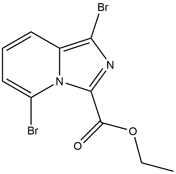 ethyl 1,5-dibromoimidazo[1,5-a]pyridine-3-carboxylate 结构式