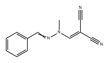 Propanedinitrile, 2-[[1-methyl-2-(phenylmethylene)hydrazinyl]methylene]- Structure