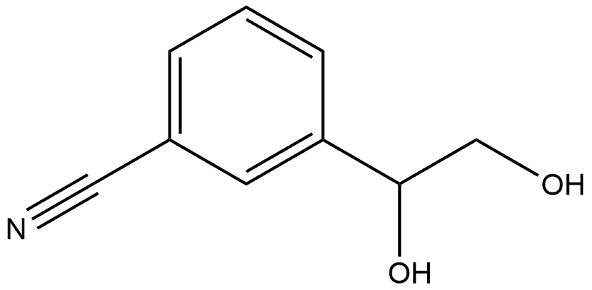 3-(1,2-Dihydroxyethyl)benzonitrile Structure