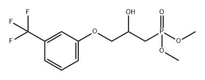 Phosphonic acid, P-[2-hydroxy-3-[3-(trifluoromethyl)phenoxy]propyl]-, dimethyl ester Structure