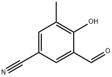 Benzonitrile, 3-formyl-4-hydroxy-5-methyl- Struktur