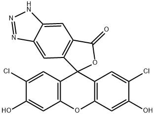 Spiro[5H-furo[3,4-f]benzotriazole-5,9'-[9H]xanthen]-7(1H)-one, 2',7'-dichloro-3',6'-dihydroxy-,212558-80-0,结构式