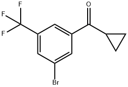 [3-Bromo-5-(trifluoromethyl)phenyl]cyclopropylmethanone Structure