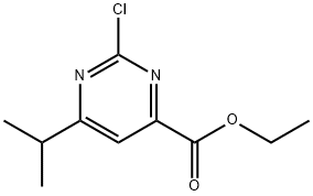 Ethyl 2-chloro-6-(propan-2-yl)pyrimidine-4-carboxylate Struktur