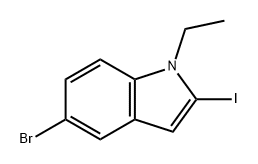 1H-Indole, 5-bromo-1-ethyl-2-iodo- Structure