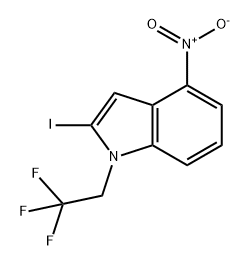 1H-Indole, 2-iodo-4-nitro-1-(2,2,2-trifluoroethyl)- Structure