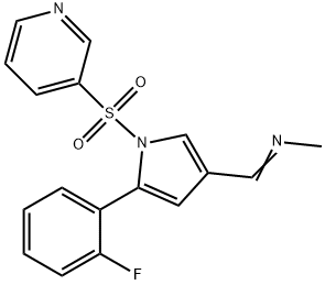 Methanamine, N-[[5-(2-fluorophenyl)-1-(3-pyridinylsulfonyl)-1H-pyrrol-3-yl]methylene]- Structure