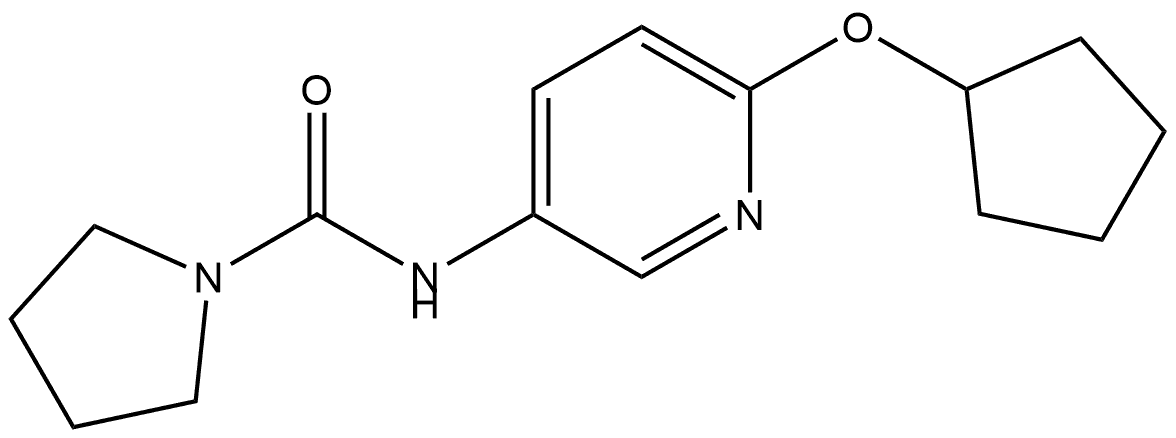 N-[6-(Cyclopentyloxy)-3-pyridinyl]-1-pyrrolidinecarboxamide Structure