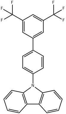 9H-Carbazole, 9-[3',5'-bis(trifluoromethyl)[1,1'-biphenyl]-4-yl]- Struktur