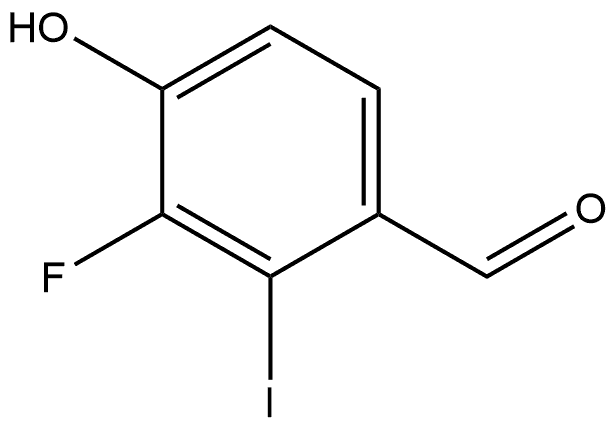 3-Fluoro-4-hydroxy-2-iodobenzaldehyde Structure