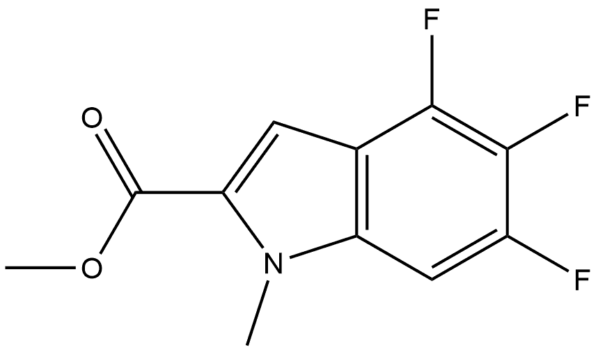 4,5,6-三氟-1-甲基吲哚-2-甲酸甲酯,2132418-88-1,结构式