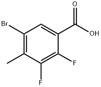 Benzoic acid, 5-bromo-2,3-difluoro-4-methyl- Structure